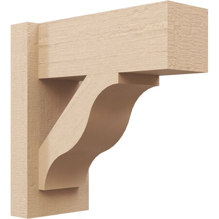 Ekena Millwork 6-in W x 14-in D x 14-in H Funston Block Rough Cedar Woodgrain TimberThane Outlooker, Primed Tan OUTUR060X14X14FST44RCPR